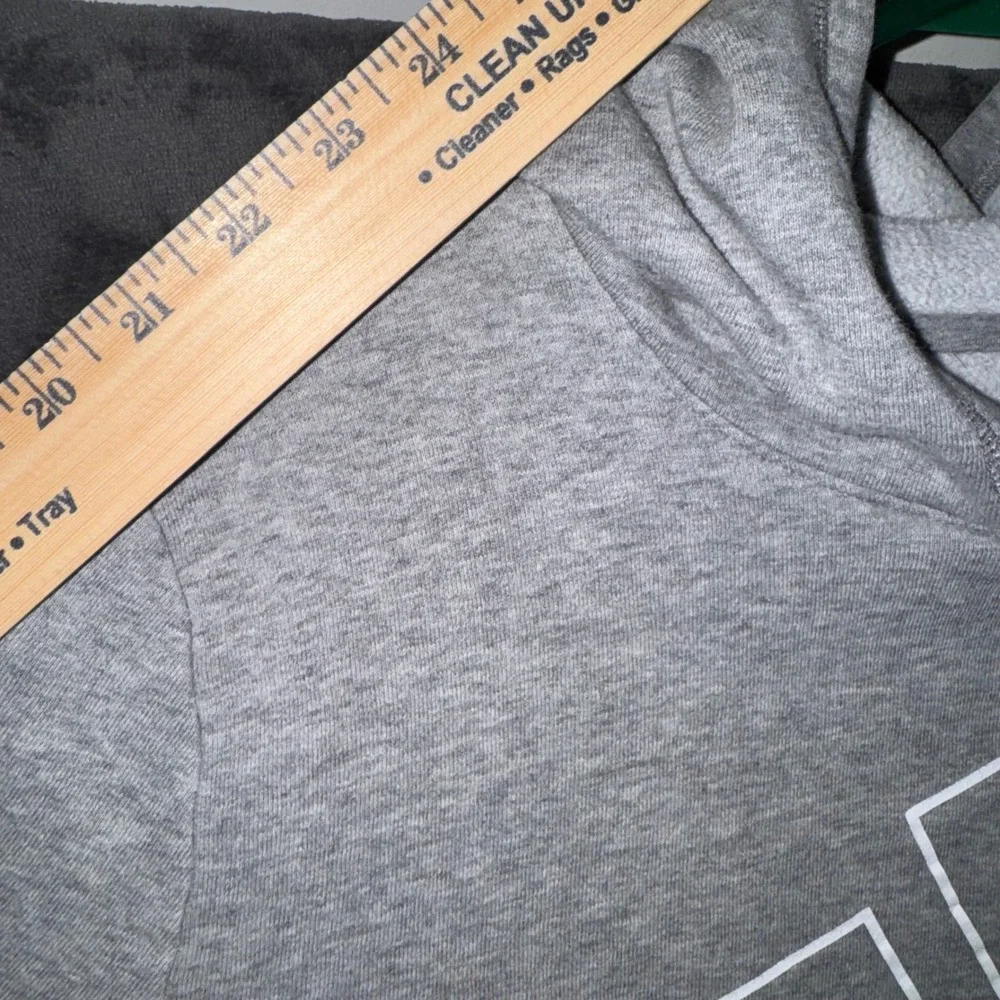 Kids Large Adidas Pullover Hoodie Gray Excellent Fleece Graphic Sweatshirt